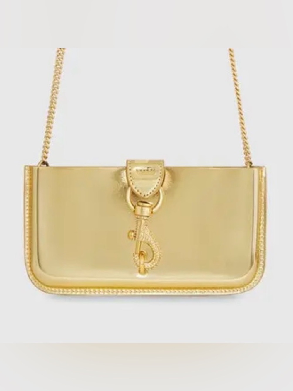 Rebecca minkoff Gold dog clip phone crossbody